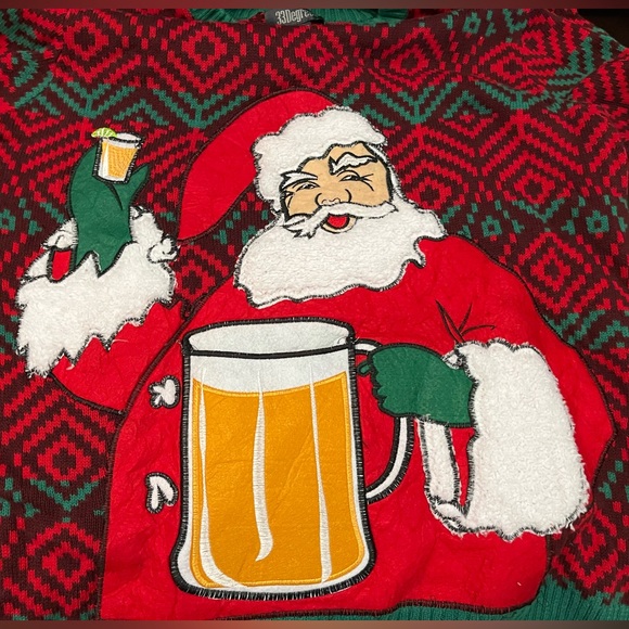 Ugly Christmas Sweater with Santa - Picture 1 of 5